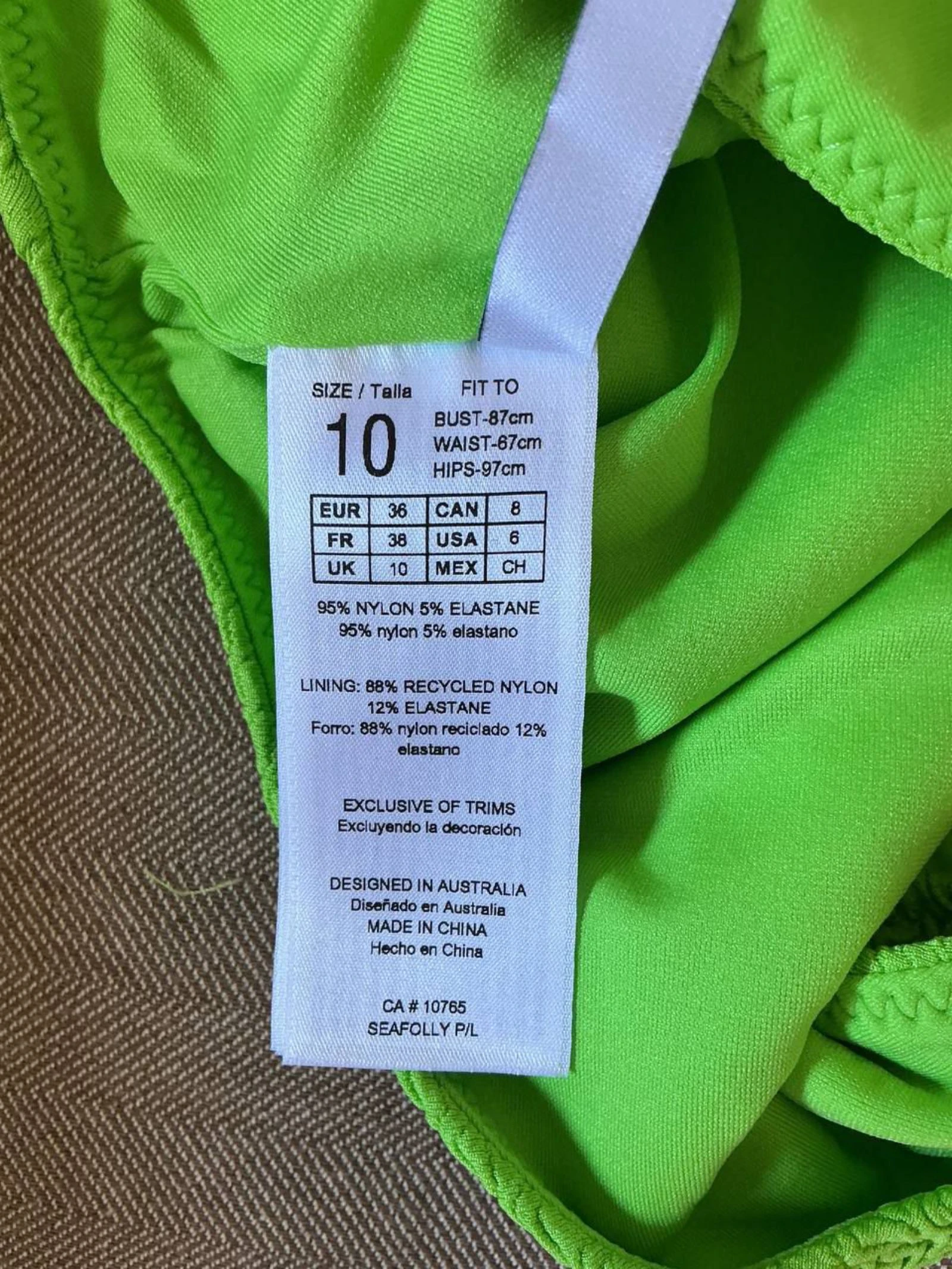 Seafolly Green one-piece swimsuit Size 38 – photo 5
